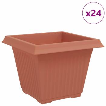 Quadratischer Blumentopf 24 stk. Ziegelrot 43 x 43 x 33,5 cm
