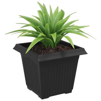Quadratischer Blumentopf 24 stk. Schwarz 20 x 20 x 16 cm