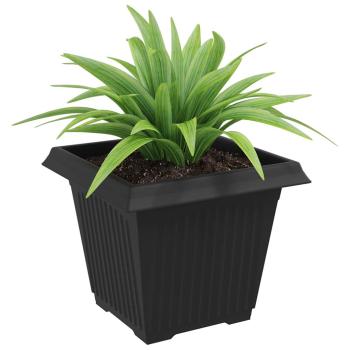 Quadratischer Blumentopf 24 stk. Schwarz 38 x 38 x 30 cm