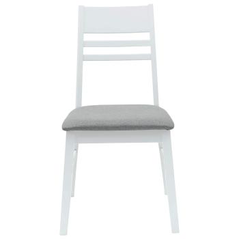 Esszimmerstühle 2 Stk. Massives Gummiholz Weiß 43 x 54 x 89 cm