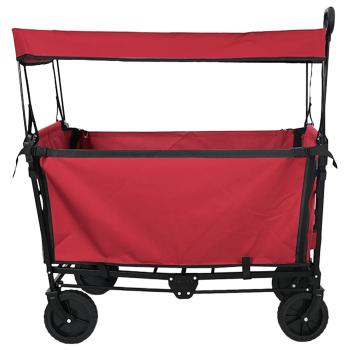 Faltbarer Einkaufswagen mit Bremsen Rot 105 x 56,5 x 116 cm