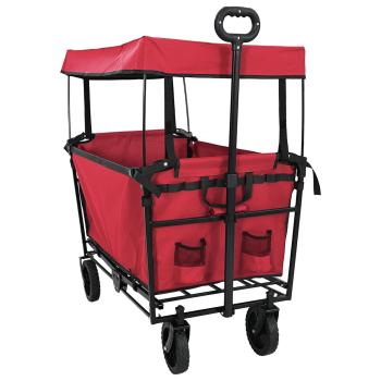 Faltbarer Einkaufswagen mit Bremsen Rot 105 x 56,5 x 116 cm
