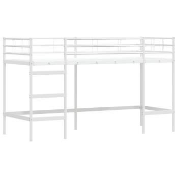 Etagenbett für Kinder mit Vorhängen Weiß und Rosa 100 x 190 cm