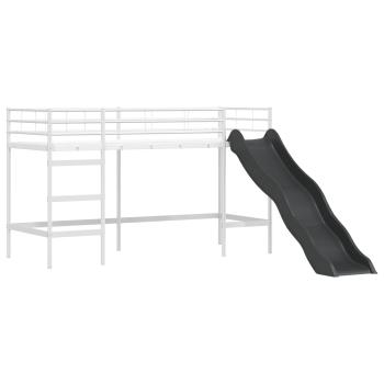 Etagenbett für Kinder mit Vorhängen Weiß und Blau 75 x 190 cm