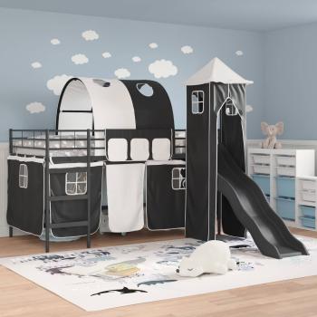 Kinder Etagenbett Gestell Uni Schwarz 107 x 203 cm Metall