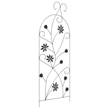 Gartenzaun 3 stk. Schwarz 112 x 39,5 cm Stahl