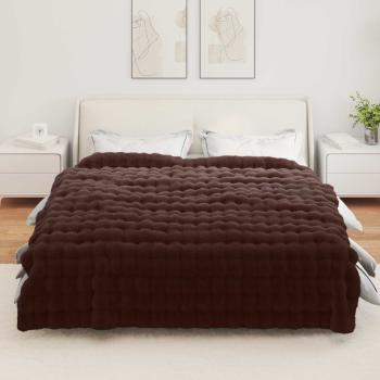 Rutschfeste Decke aus Kunstkaninchenfell Olite Kamel Polyester
