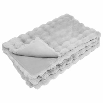 Rutschfeste Decke aus Kunstkaninchenfell Olite Grau Polyester