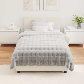 Rutschfeste Decke aus Kunstkaninchenfell Olite 4 stk. Grau