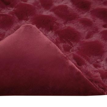 Rutschfeste Decke aus Kunstkaninchenfell Olite Bordeauxrot