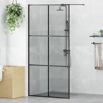 ARDEBO.de - Walk-in Duschwand Schwarz 100 x 195 cm Gehärtetes Glas