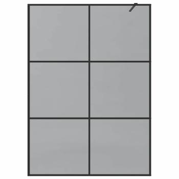 Walk-in Duschwand Schwarz 140 x 195 cm Gehärtetes Glas