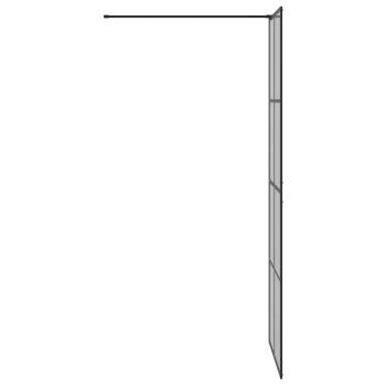 Walk-in Duschwand Schwarz 80 x 195 cm Gehärtetes Glas