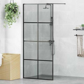 ARDEBO.de - Walk-in Duschwand Schwarz 90 x 195 cm Gehärtetes Glas
