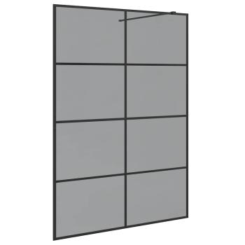 Walk-in Duschwand Schwarz 140 x 195 cm Gehärtetes Glas