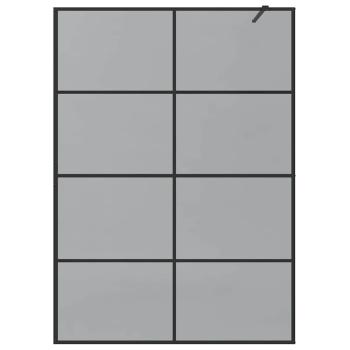 Walk-in Duschwand Schwarz 140 x 195 cm Gehärtetes Glas
