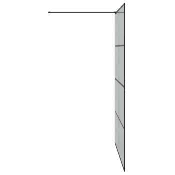 Walk-in Duschwand Schwarz 140 x 195 cm Gehärtetes Glas