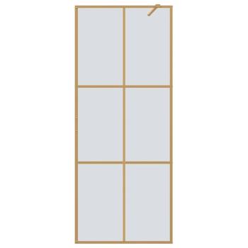 Walk-in Duschwand Gold 80 x 195 cm Gehärtetes Glas