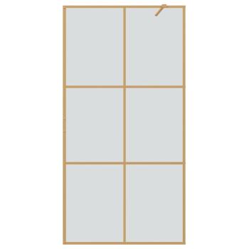Walk-in Duschwand Gold 100 x 195 cm Gehärtetes Glas
