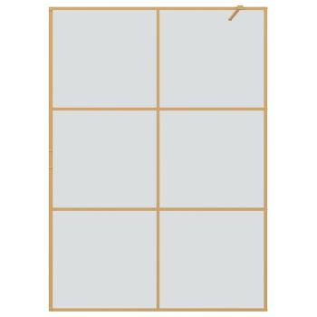 Walk-in Duschwand Gold 140 x 195 cm Gehärtetes Glas