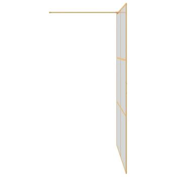 Walk-in Duschwand Gold 140 x 195 cm Gehärtetes Glas