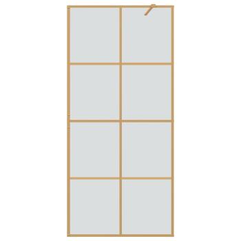 Walk-in Duschwand Gold 90 x 195 cm Gehärtetes Glas