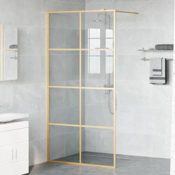 Walk-in Duschwand Gold 100 x 195 cm Gehärtetes Glas
