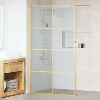 ARDEBO.de - Walk-in Duschwand Gold 115 x 195 cm Gehärtetes Glas