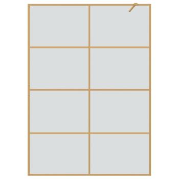 Walk-in Duschwand Gold 140 x 195 cm Gehärtetes Glas