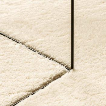 Mittlerer Flor weicher und waschbarer Teppich HUARTE Creme