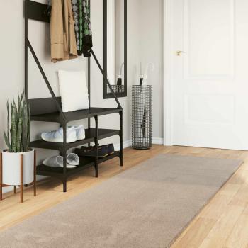 ARDEBO.de - Mittlerer Flor weicher und waschbarer Teppich HUARTE Sand