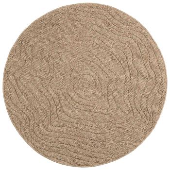Innen- und Außenteppich AGIRA Natur Ø 200 CM Polyester