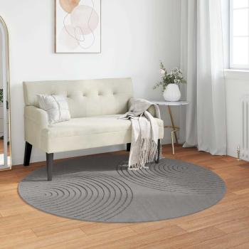 ARDEBO.de - Innenteppich GALATI Grau Ø 160 CM Polyester