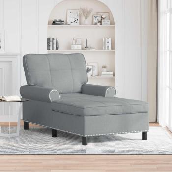 ARDEBO.de - Lounge-Liege Hellgrau Stoff 91 x 157 x 91 cm