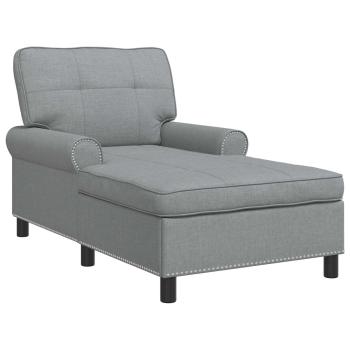 Lounge-Liege Hellgrau Stoff 91 x 157 x 91 cm