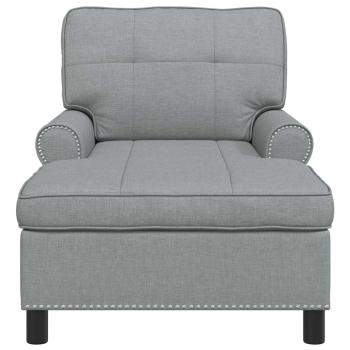 Lounge-Liege Hellgrau Stoff 91 x 157 x 91 cm