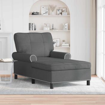 ARDEBO.de - Lounge-Liege mit Kissen Dunkelgrau 91 x 157 x 91 cm Stoff