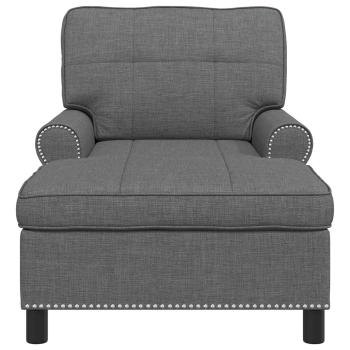 Lounge-Liege mit Kissen Dunkelgrau 91 x 157 x 91 cm Stoff