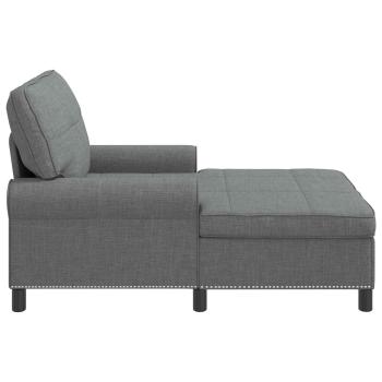 Lounge-Liege mit Kissen Dunkelgrau 91 x 157 x 91 cm Stoff