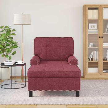 Lounge-Liege Weinrot Stoff 91 x 157 x 91 cm
