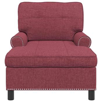 Lounge-Liege Weinrot Stoff 91 x 157 x 91 cm