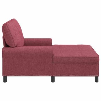 Lounge-Liege Weinrot Stoff 91 x 157 x 91 cm
