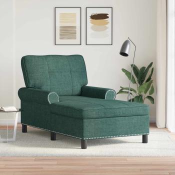 ARDEBO.de - Lounge-Liege mit Kissen Dunkelgrün 91 x 157 x 91 cm Stoff