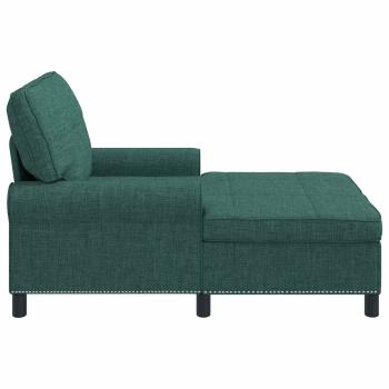 Lounge-Liege mit Kissen Dunkelgrün 91 x 157 x 91 cm Stoff