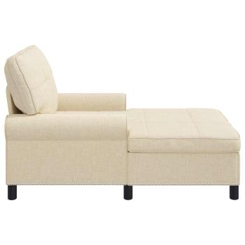 Lounge-Liege Creme Stoff 91 x 157 x 91 cm