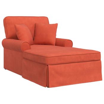 Chaise Lounge mit Rock 3 Stk. Rot-Orange Cordstoff