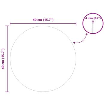 Wandspiegel Rund Ø 40 cm Gehärtetes Glas