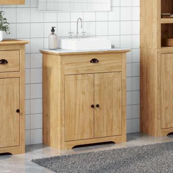 ARDEBO.de - Badezimmerschrank BODO Honigbraun 70 x 35 x 80 cm Holzwerkstoff