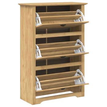 Schuhregal BODO 80 x 35 x 118 cm Holzwerkstoff Honigbraun