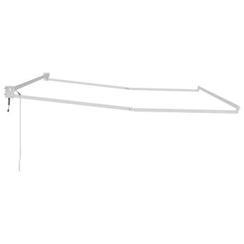 Elektrisches Markisenrahmen Weiß 4 x 2 m Aluminium